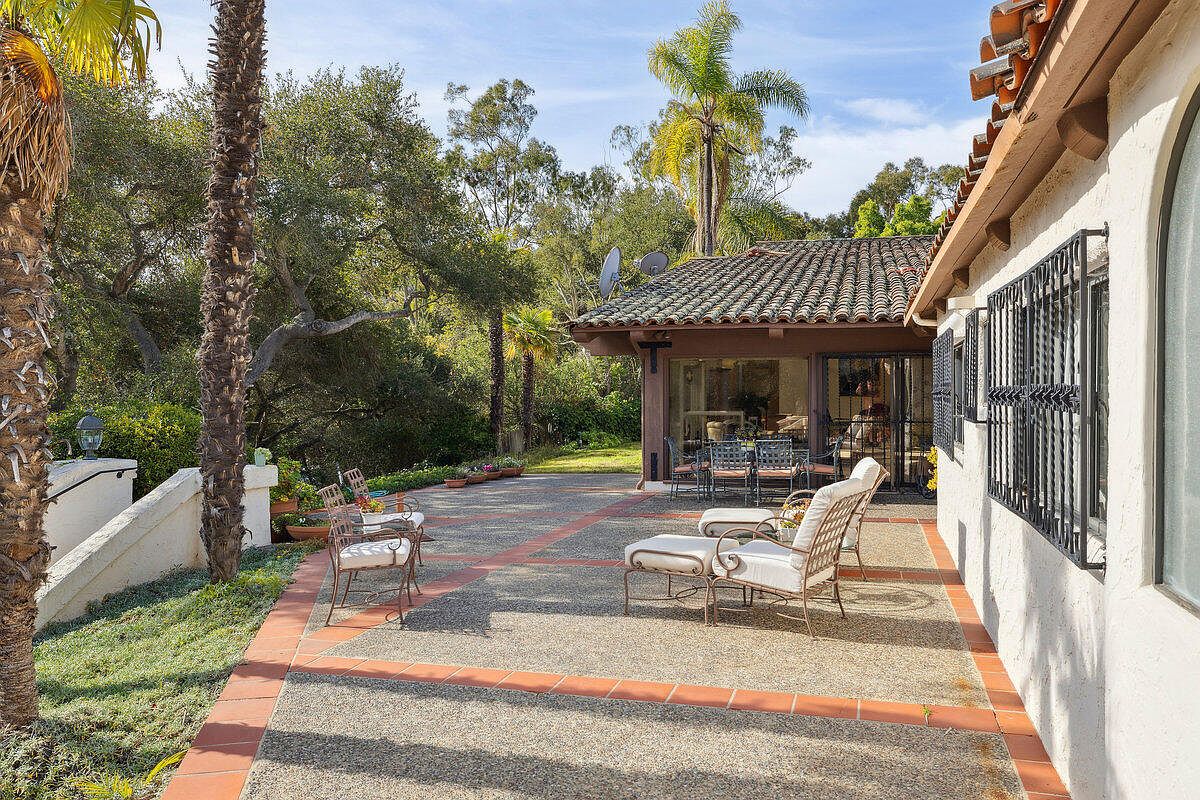 Primary suite with garden outlook.